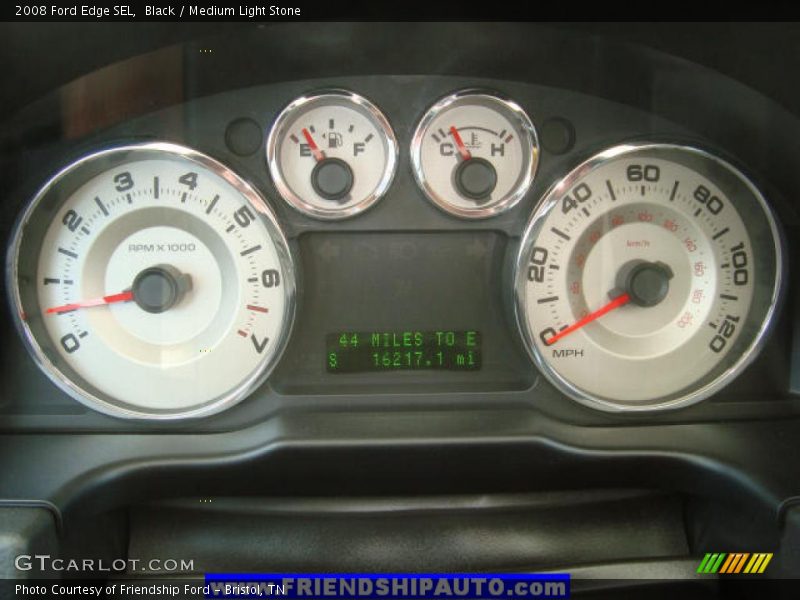 Black / Medium Light Stone 2008 Ford Edge SEL