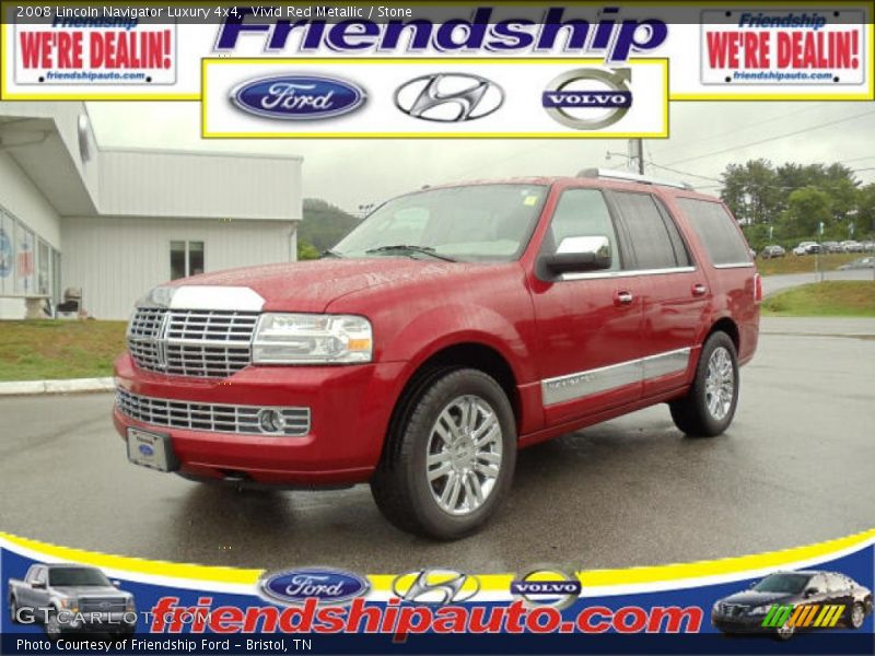 Vivid Red Metallic / Stone 2008 Lincoln Navigator Luxury 4x4