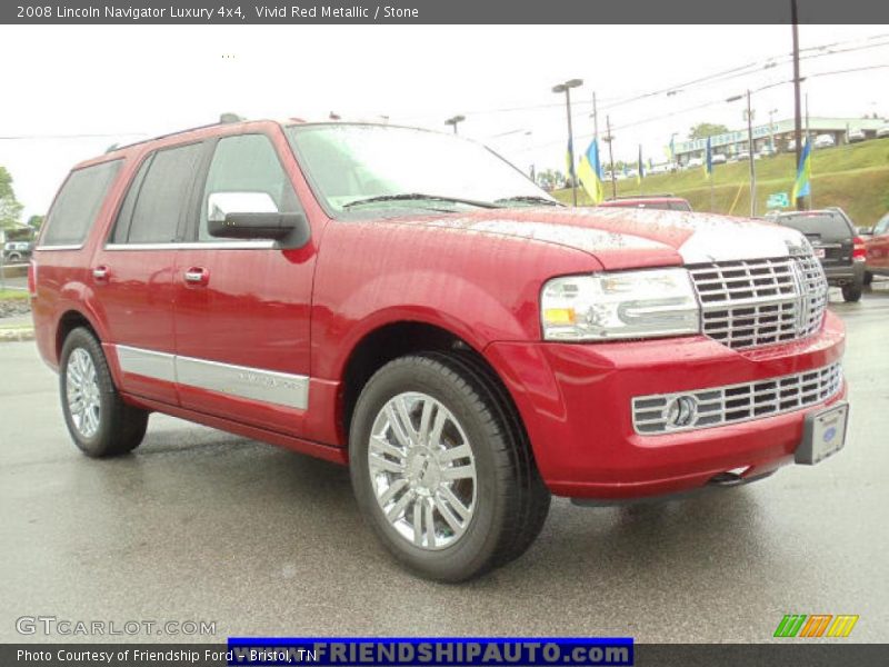 Vivid Red Metallic / Stone 2008 Lincoln Navigator Luxury 4x4