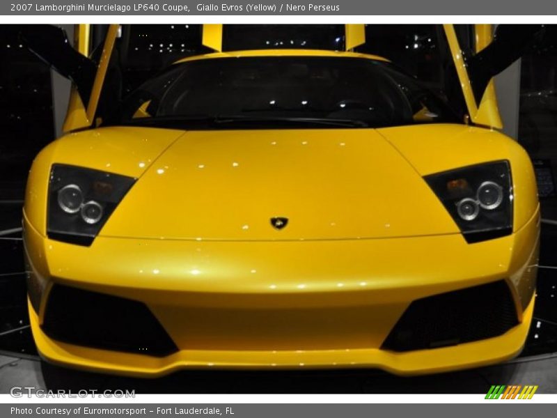 Giallo Evros (Yellow) / Nero Perseus 2007 Lamborghini Murcielago LP640 Coupe