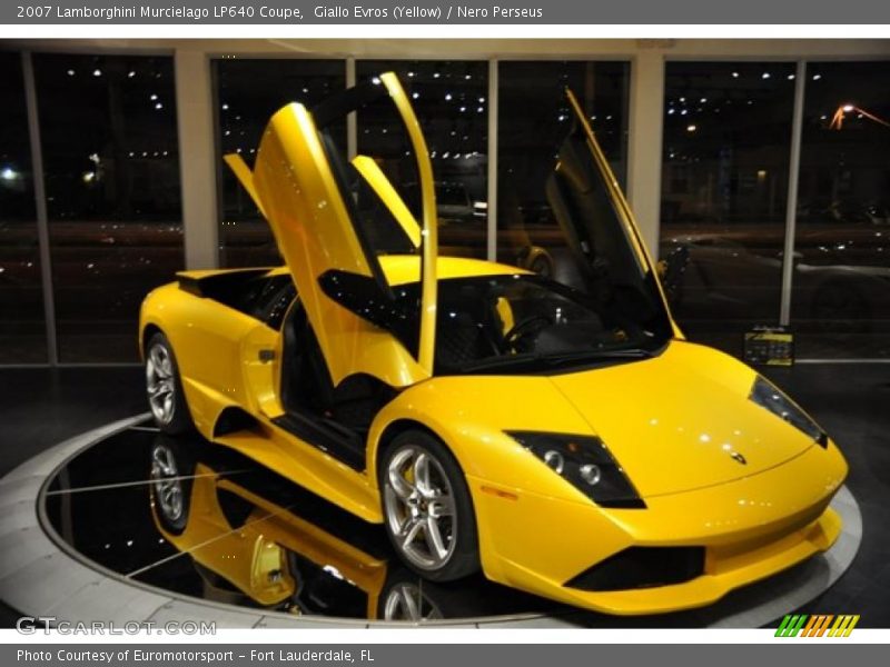 Giallo Evros (Yellow) / Nero Perseus 2007 Lamborghini Murcielago LP640 Coupe