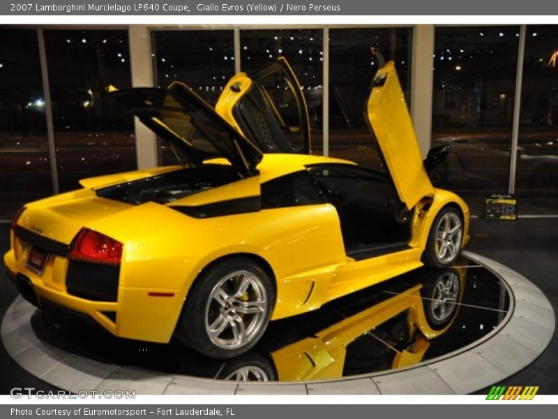 Giallo Evros (Yellow) / Nero Perseus 2007 Lamborghini Murcielago LP640 Coupe