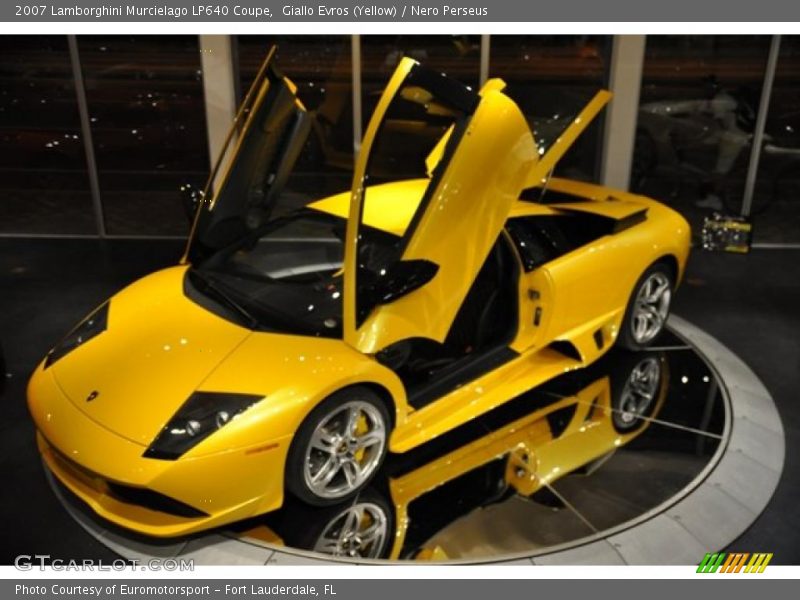 Giallo Evros (Yellow) / Nero Perseus 2007 Lamborghini Murcielago LP640 Coupe