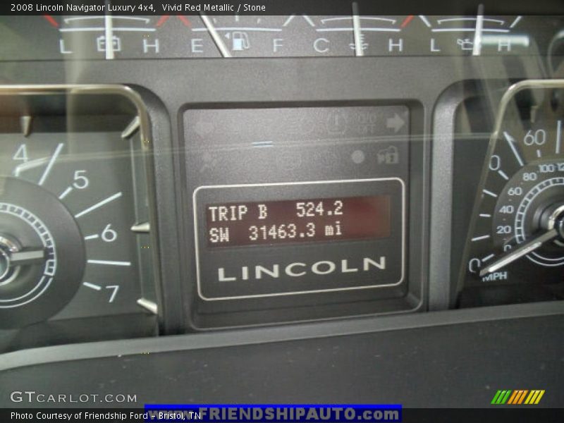 Vivid Red Metallic / Stone 2008 Lincoln Navigator Luxury 4x4
