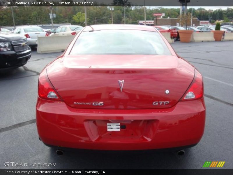 Crimson Red / Ebony 2006 Pontiac G6 GTP Coupe