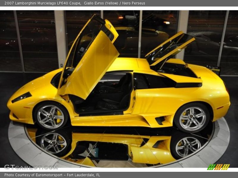 Giallo Evros (Yellow) / Nero Perseus 2007 Lamborghini Murcielago LP640 Coupe