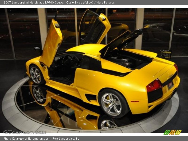 Giallo Evros (Yellow) / Nero Perseus 2007 Lamborghini Murcielago LP640 Coupe