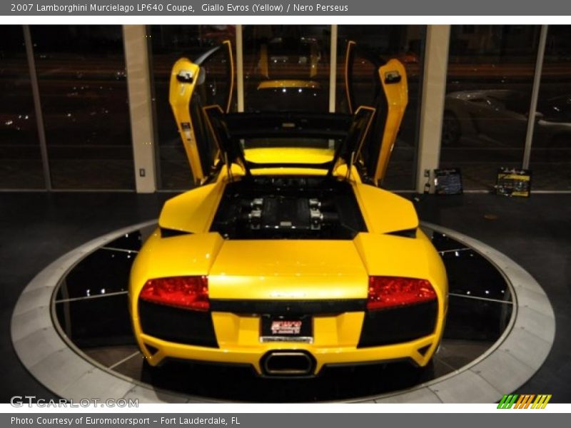 Giallo Evros (Yellow) / Nero Perseus 2007 Lamborghini Murcielago LP640 Coupe
