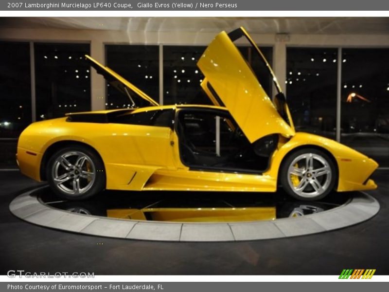 Giallo Evros (Yellow) / Nero Perseus 2007 Lamborghini Murcielago LP640 Coupe