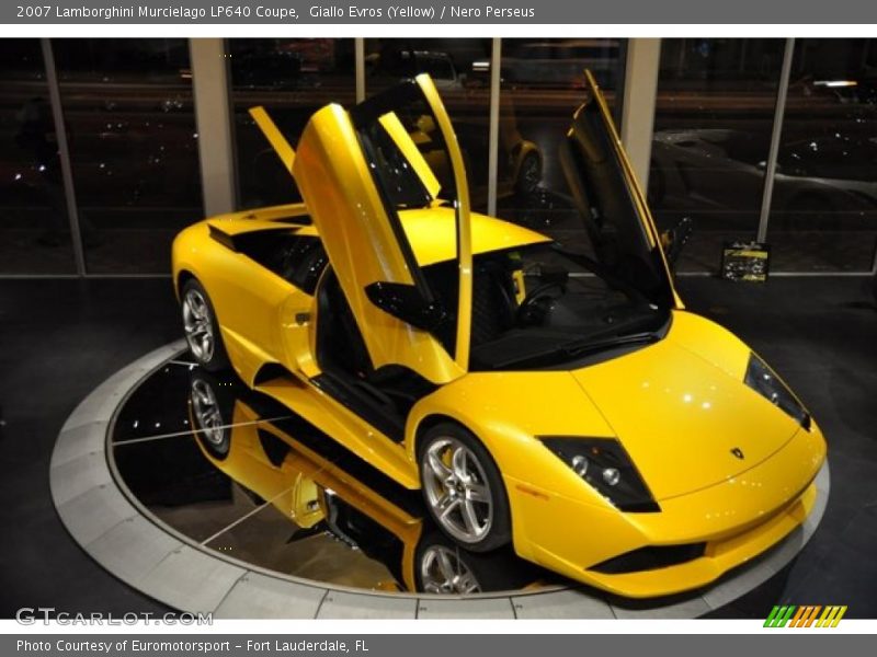 Giallo Evros (Yellow) / Nero Perseus 2007 Lamborghini Murcielago LP640 Coupe