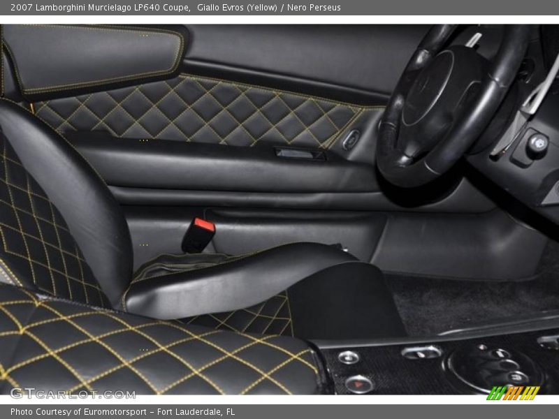Giallo Evros (Yellow) / Nero Perseus 2007 Lamborghini Murcielago LP640 Coupe