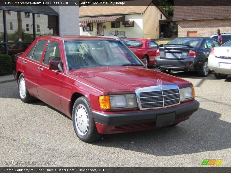 Garnet Red Metallic / Beige 1993 Mercedes-Benz 190 Class 190E 2.6