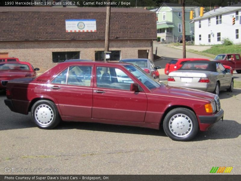 Garnet Red Metallic / Beige 1993 Mercedes-Benz 190 Class 190E 2.6