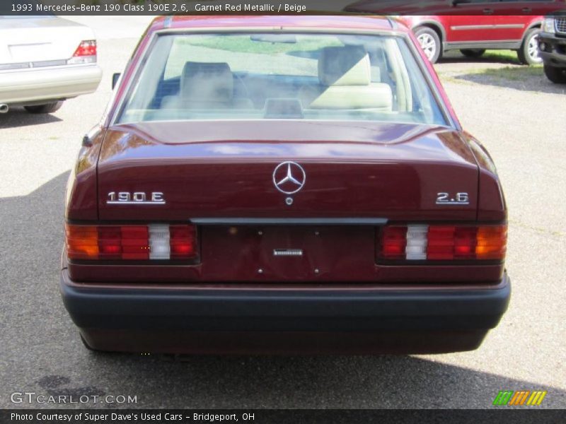 Garnet Red Metallic / Beige 1993 Mercedes-Benz 190 Class 190E 2.6