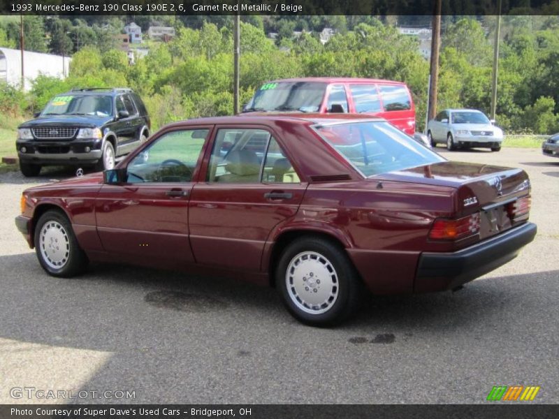 Garnet Red Metallic / Beige 1993 Mercedes-Benz 190 Class 190E 2.6