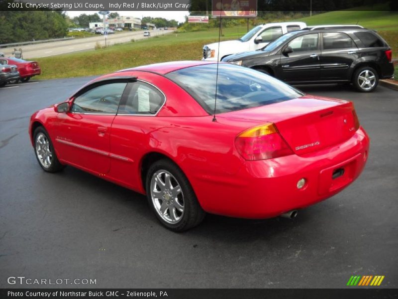 Indy Red / Black/Light Gray 2001 Chrysler Sebring LXi Coupe