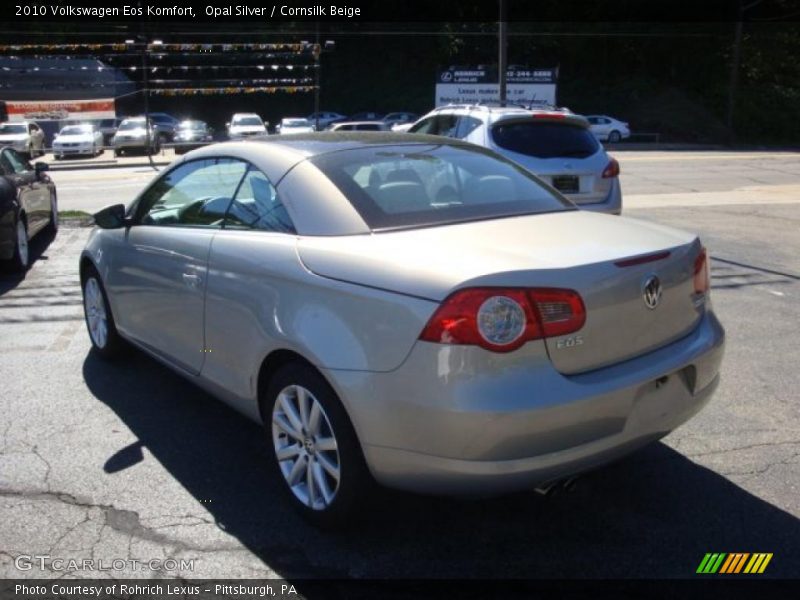 Opal Silver / Cornsilk Beige 2010 Volkswagen Eos Komfort