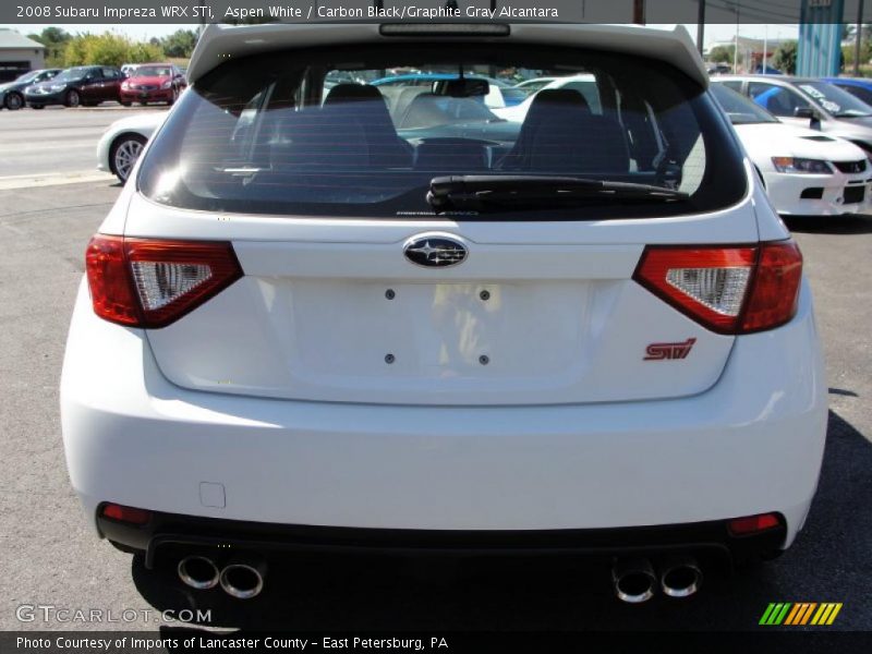Aspen White / Carbon Black/Graphite Gray Alcantara 2008 Subaru Impreza WRX STi