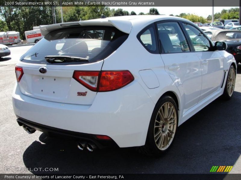 Aspen White / Carbon Black/Graphite Gray Alcantara 2008 Subaru Impreza WRX STi