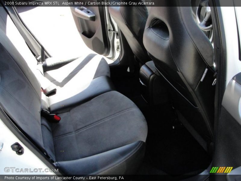 Aspen White / Carbon Black/Graphite Gray Alcantara 2008 Subaru Impreza WRX STi