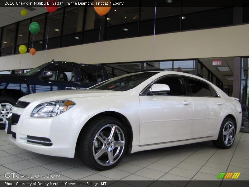White Diamond Tricoat / Ebony 2010 Chevrolet Malibu LT Sedan