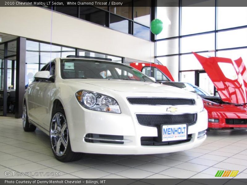 White Diamond Tricoat / Ebony 2010 Chevrolet Malibu LT Sedan