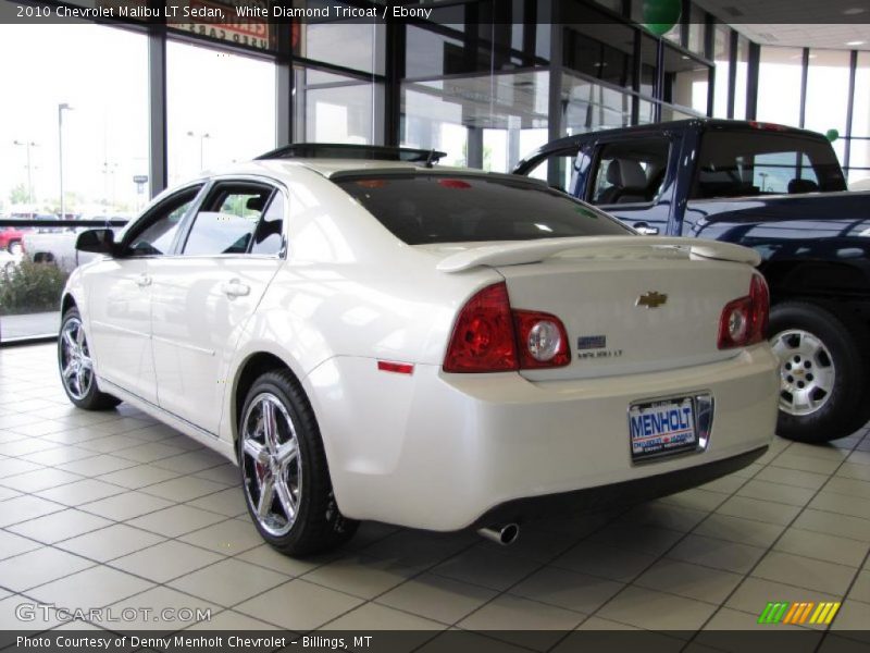 White Diamond Tricoat / Ebony 2010 Chevrolet Malibu LT Sedan