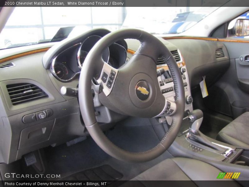 White Diamond Tricoat / Ebony 2010 Chevrolet Malibu LT Sedan