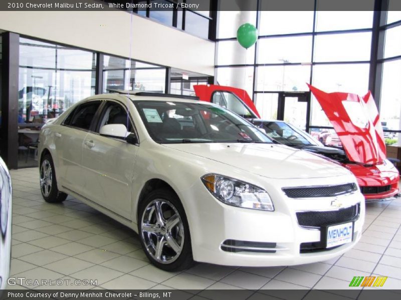 White Diamond Tricoat / Ebony 2010 Chevrolet Malibu LT Sedan