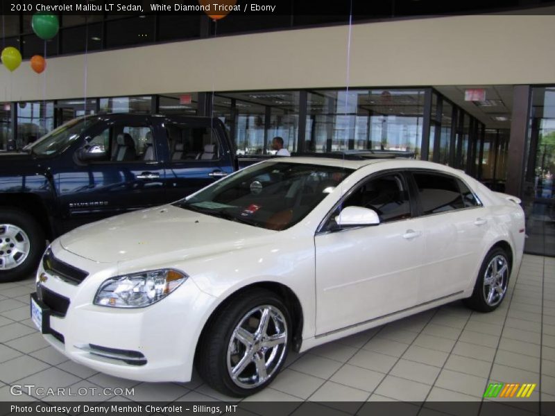 White Diamond Tricoat / Ebony 2010 Chevrolet Malibu LT Sedan