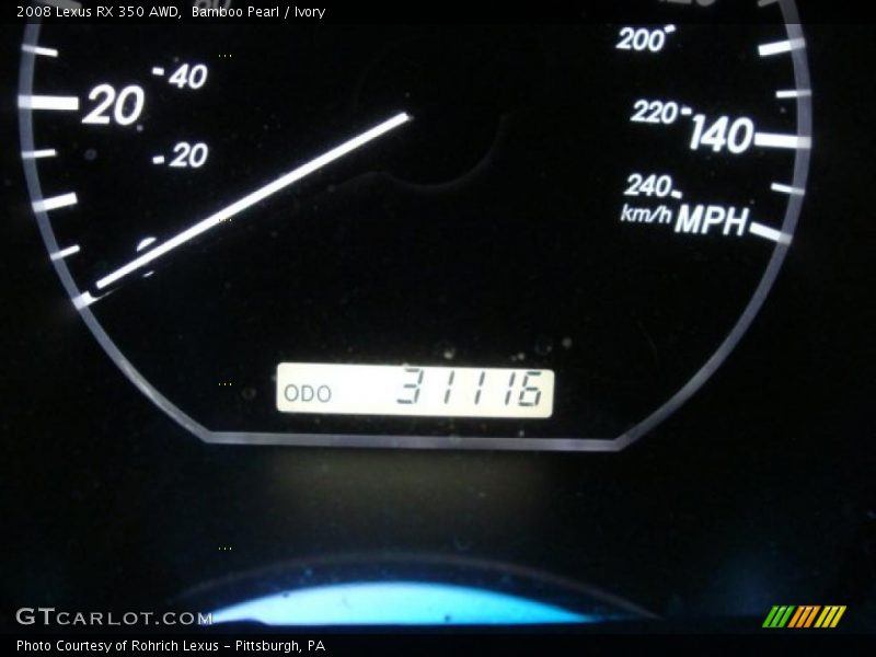 Bamboo Pearl / Ivory 2008 Lexus RX 350 AWD