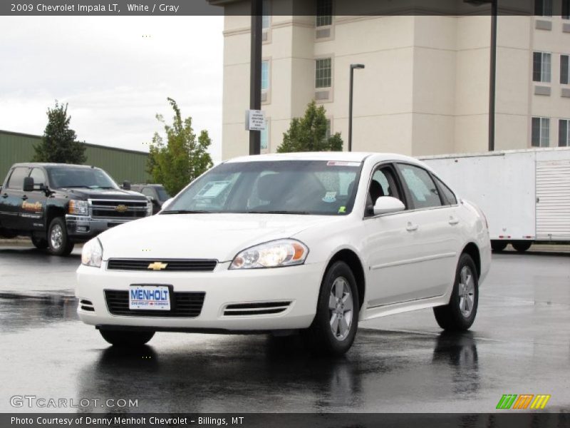White / Gray 2009 Chevrolet Impala LT