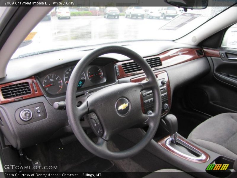 White / Gray 2009 Chevrolet Impala LT