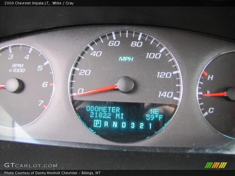 White / Gray 2009 Chevrolet Impala LT