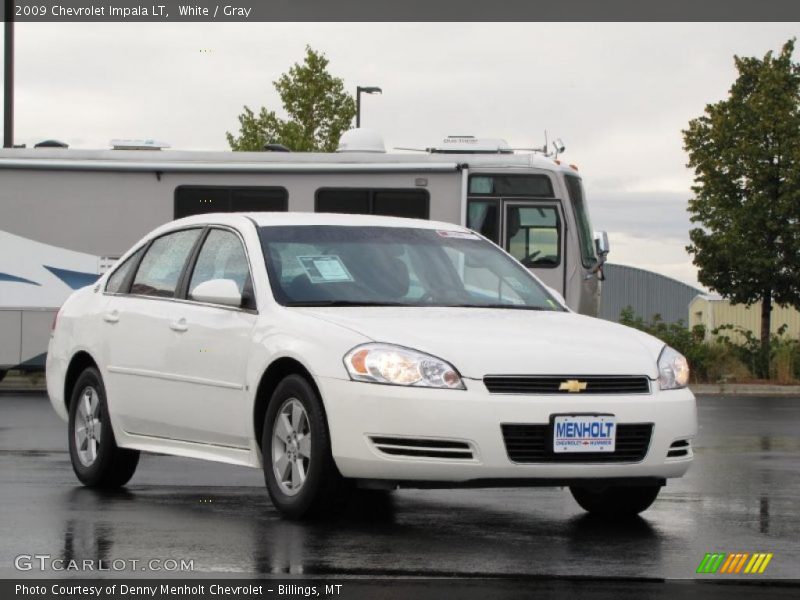 White / Gray 2009 Chevrolet Impala LT