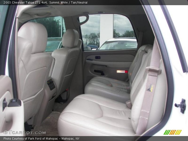Summit White / Tan/Neutral 2003 Chevrolet Tahoe Z71 4x4