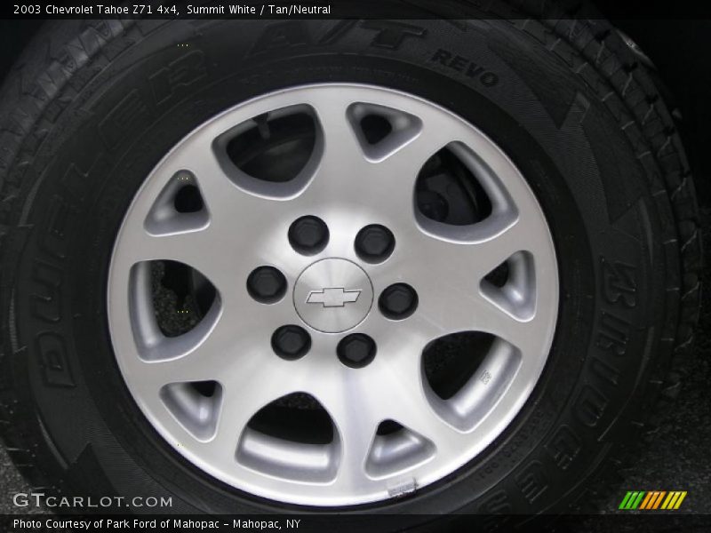 Summit White / Tan/Neutral 2003 Chevrolet Tahoe Z71 4x4
