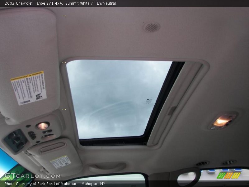 Summit White / Tan/Neutral 2003 Chevrolet Tahoe Z71 4x4