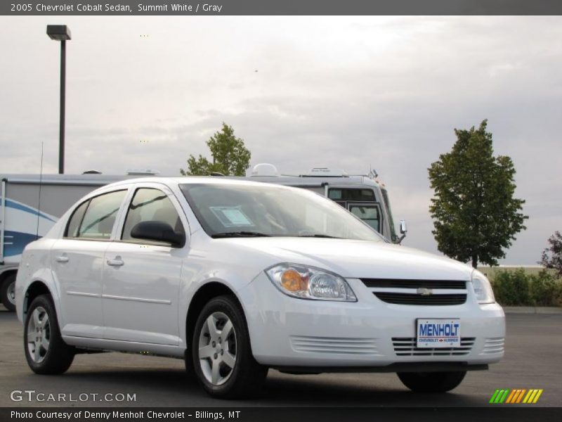 Summit White / Gray 2005 Chevrolet Cobalt Sedan