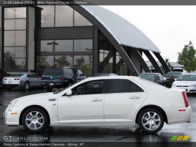 White Diamond Tricoat / Cashmere 2008 Cadillac STS V8