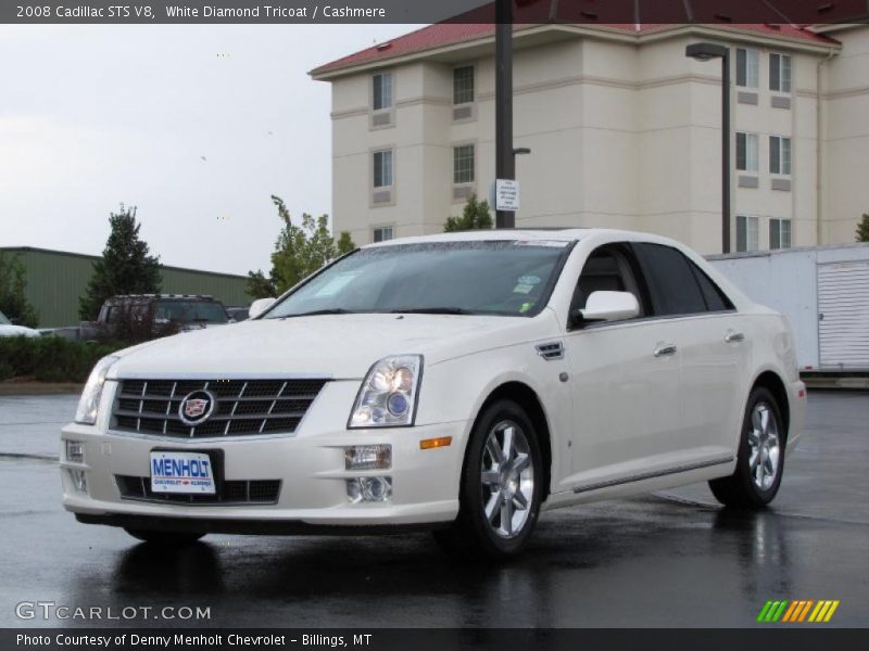 White Diamond Tricoat / Cashmere 2008 Cadillac STS V8