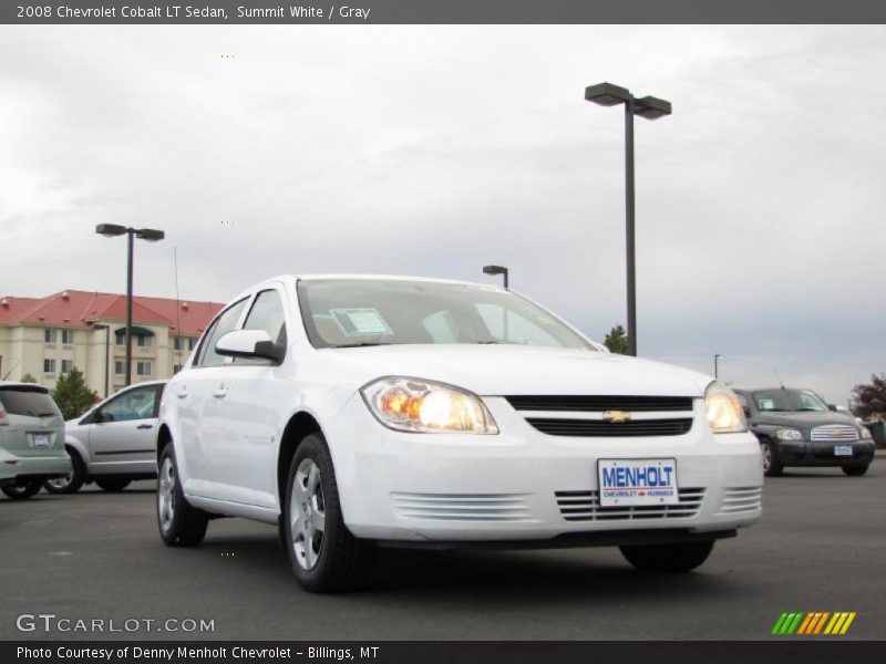 Summit White / Gray 2008 Chevrolet Cobalt LT Sedan