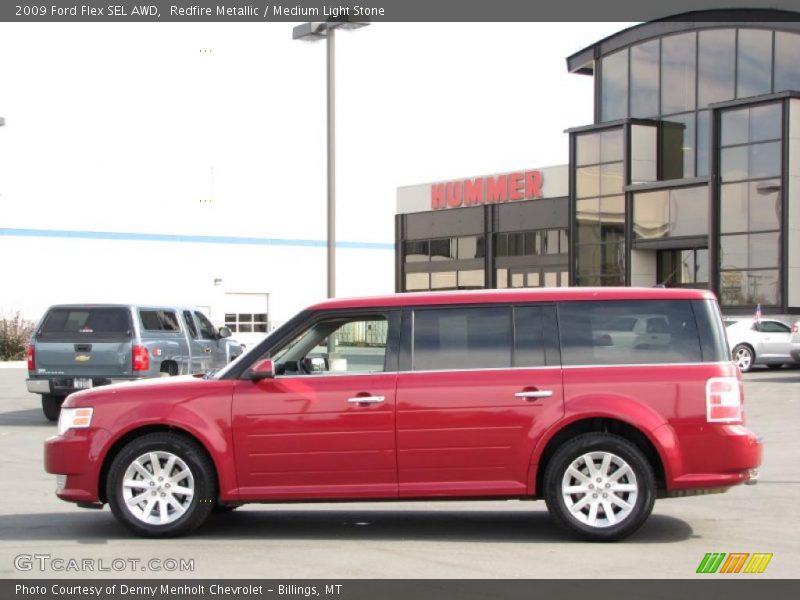 Redfire Metallic / Medium Light Stone 2009 Ford Flex SEL AWD