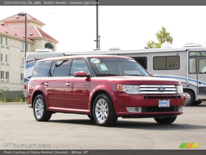 Redfire Metallic / Medium Light Stone 2009 Ford Flex SEL AWD