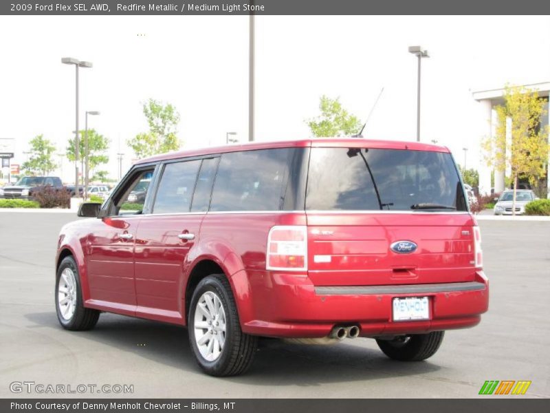 Redfire Metallic / Medium Light Stone 2009 Ford Flex SEL AWD