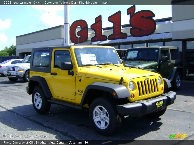 Detonator Yellow / Dark Khaki/Medium Khaki 2008 Jeep Wrangler X 4x4