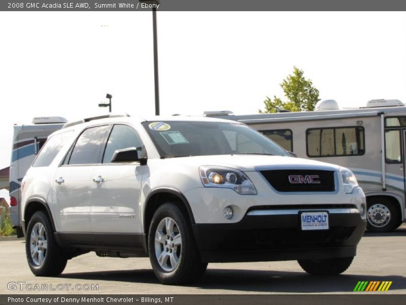 Summit White / Ebony 2008 GMC Acadia SLE AWD
