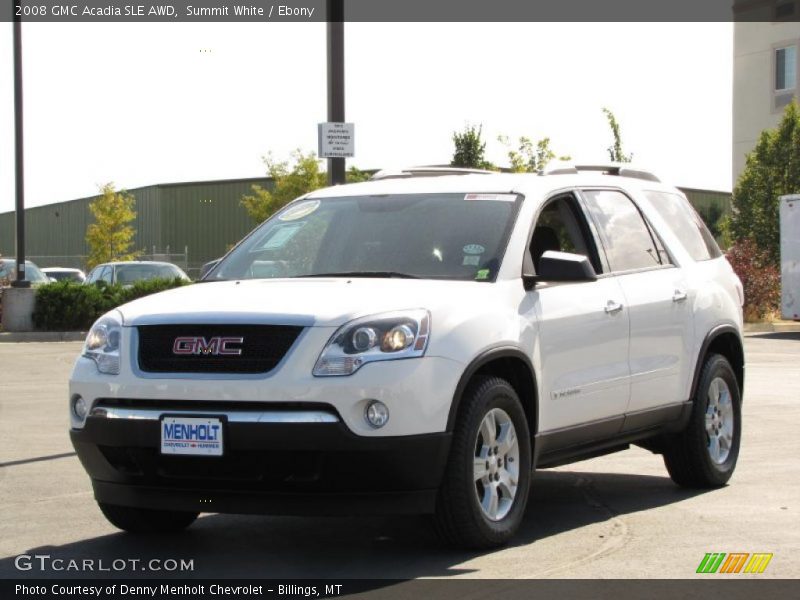 Summit White / Ebony 2008 GMC Acadia SLE AWD
