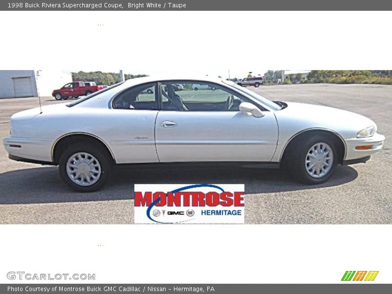 Bright White / Taupe 1998 Buick Riviera Supercharged Coupe