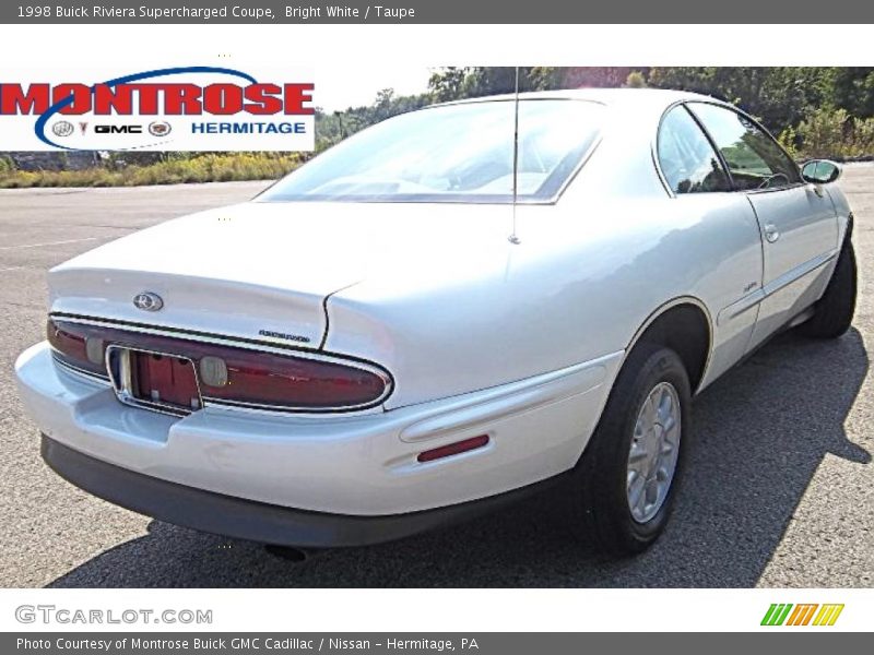 Bright White / Taupe 1998 Buick Riviera Supercharged Coupe